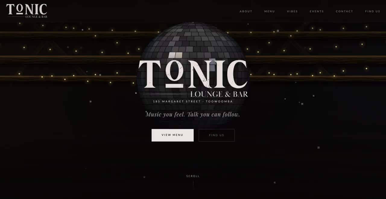 Tonic Bar website